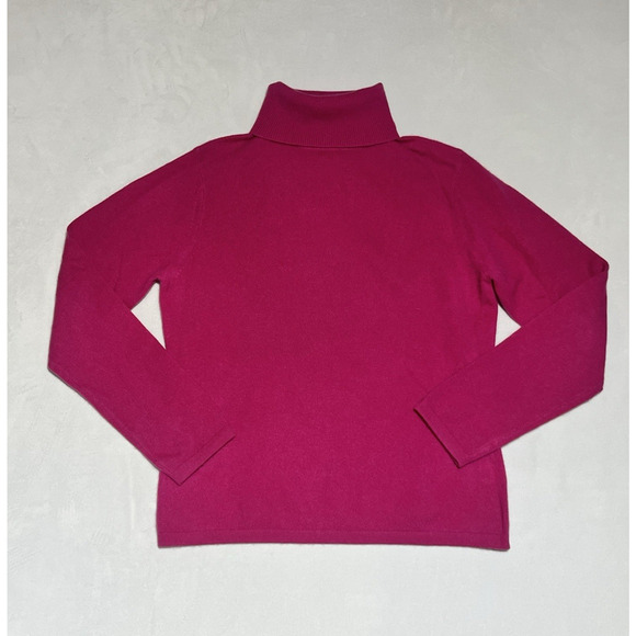 Apt. 9 Sweaters - Apt 9 Cashmere Sweater Women Medium Pink Fuchsia Turtleneck Classic Luxe Cozy